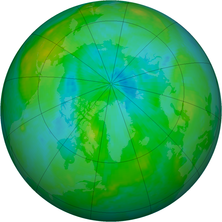 Arctic ozone map for 16 August 2003